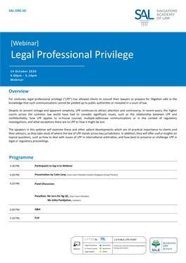 Legal Professional Privilege