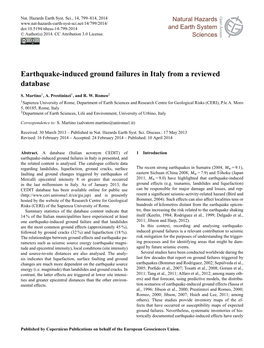 Earthquake-Induced Ground Failures in Italy from a Reviewed Database