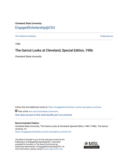 The Gamut Looks at Cleveland, Special Edition, 1986