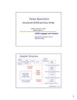 Parser Generators