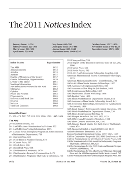 The 2011 Noticesindex