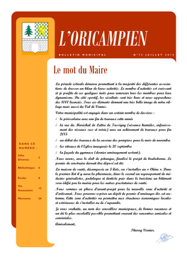 Le Mot Du Maire