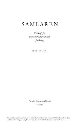 Svensk Litteraturhistorisk Bibliografi 79