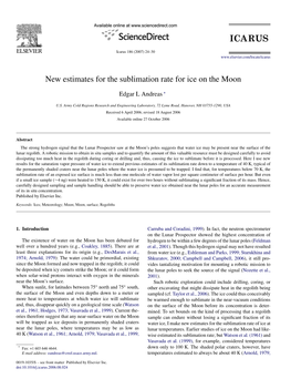 New Estimates for the Sublimation Rate for Ice on the Moon