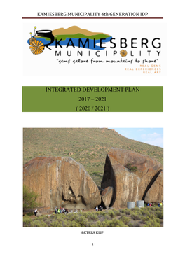 KAMIESBERG MUNICIPALITY 4Th GENERATION IDP