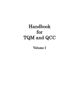 Handbook for TQM And