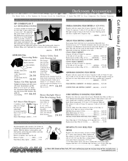 Cut Film Tanks / Film Dryers Darkroom Accessories