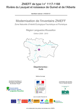 Fiche ZNIEFF Languedoc-Roussillon