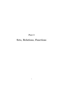Sets, Relations, Functions