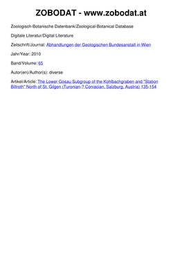 Abhandlungen Der Geologischen Bundesanstalt in Wien