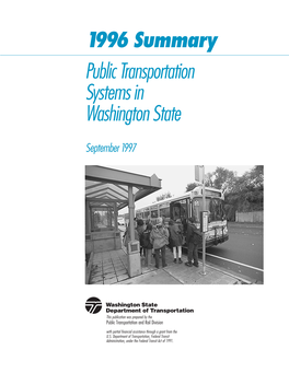1996 Summary Public Transportation Systems in Washington State