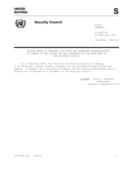 Security Council Distr