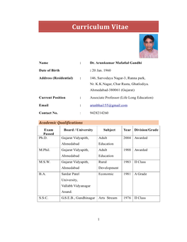 Curriculum Vitae