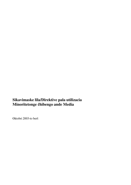 Sikavimaske Lila/Direktive Pala Utilizacia Minoritetonge Čhibengo Ande Media