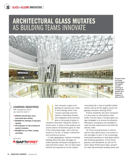 Architectural Glass Mutates As Building Teams Innovate Courtesy Enclos Courtesy