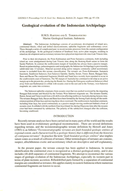 Geological Evolution of the Indonesian Archipelago