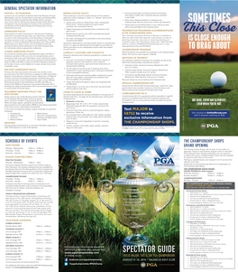 PGA Championship's Spectator Guide