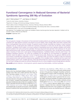 Functional Convergence in Reduced Genomes of Bacterial Symbionts Spanning 200 My of Evolution