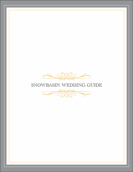 Snowbasin Wedding Guide