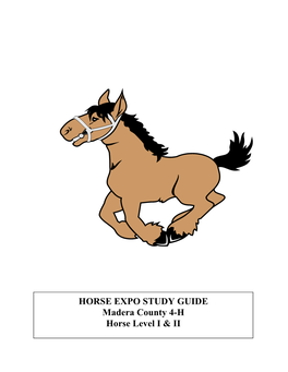 HORSE EXPO STUDY GUIDE Madera County 4-H Horse Level I & II HORSE EXPO STUDY GUIDE Madera County 4-H Level I & II