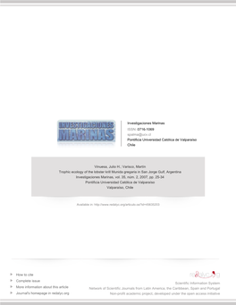 Redalyc.Trophic Ecology of the Lobster Krill Munida Gregaria in San Jorge