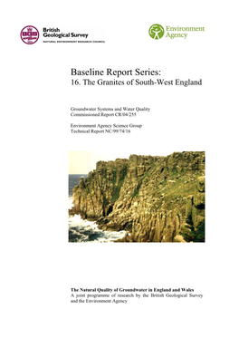 Baseline Report Series: 16. the Granites of South-West England