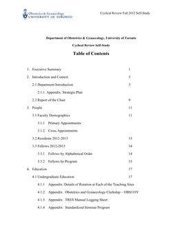 Table of Contents