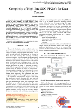 Complicity of High-End SOC-FPGA's for Data Centers