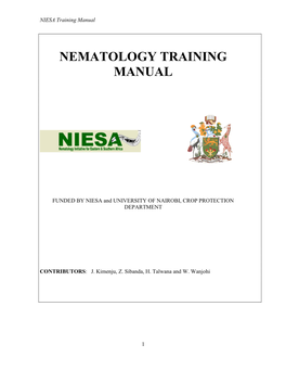 Nematology Training Manual