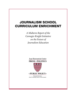 Journalism School Curriculum Enrichment