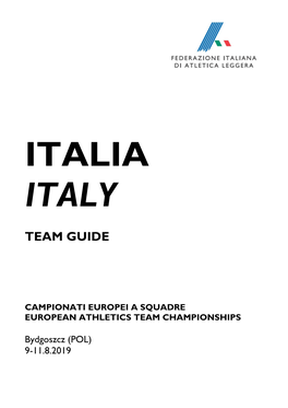 (Pdf) Le Schede Degli Azzurri Di Bydgoszcz 2019