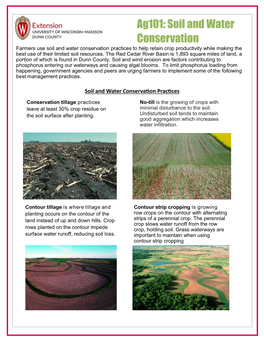 Ag101: Soil and Water Conservation