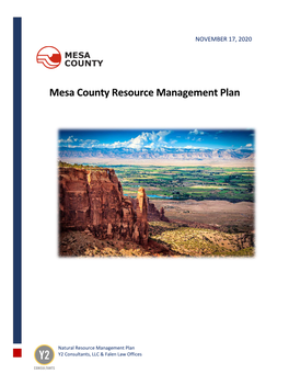 Mesa County Resource Management Plan (RMP)