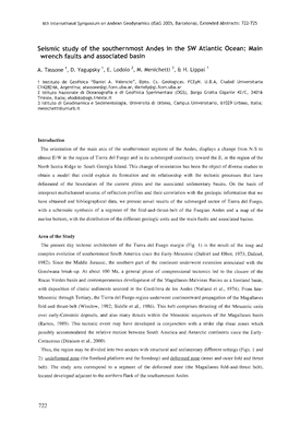 Seismic Study of the Southernmost Andes in the SW Atlantic Ocean: Main Wrench Faults and Associated Basin