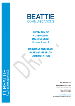 021 Rainham and Beam Park Planning Framework. Statement Of