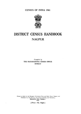 District Census Handbook, Nagpur