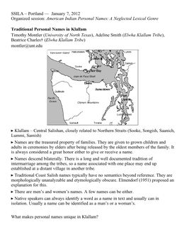 Names, Land, and Language in Coast Salish Identity