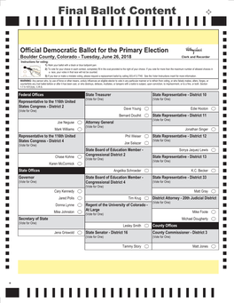 Dominion Voting Systems Ballot