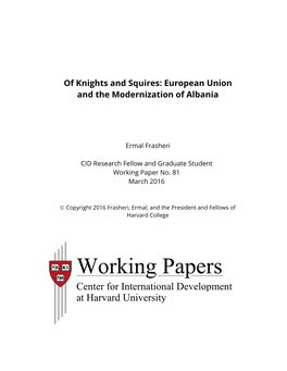 European Union and the Modernization of Albania