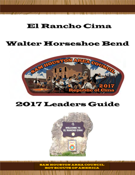 El Rancho Cima Walter Horseshoe Bend 2017 Leaders Guide