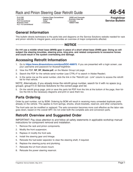 Rack and Pinion Steering Gear Retrofit Guide