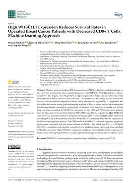 High WHSC1L1 Expression Reduces Survival Rates in Operated Breast Cancer Patients with Decreased CD8+ T Cells: Machine Learning Approach