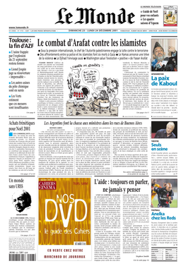 LE MONDE/PAGES&lt;UNE&gt;