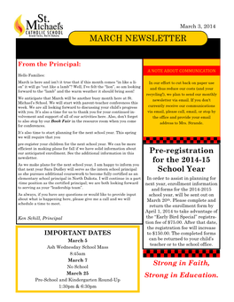 March Newsletter