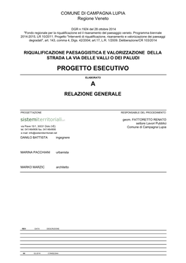 Progetto Esecutivo A