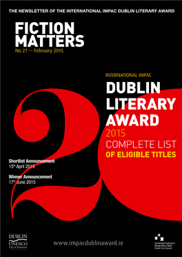 FICTION MATTERS No 21 — February 2015