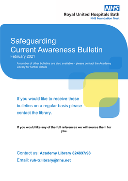 Safeguarding Current Awareness Bulletin February 2021