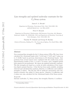 Line Strengths and Updated Molecular Constants for the C2 Swan System