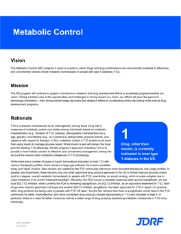 Metabolic Control