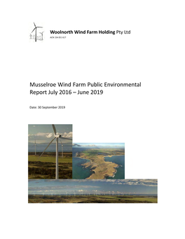 Musselroe Wind Farm Public Environmental Report July 2016